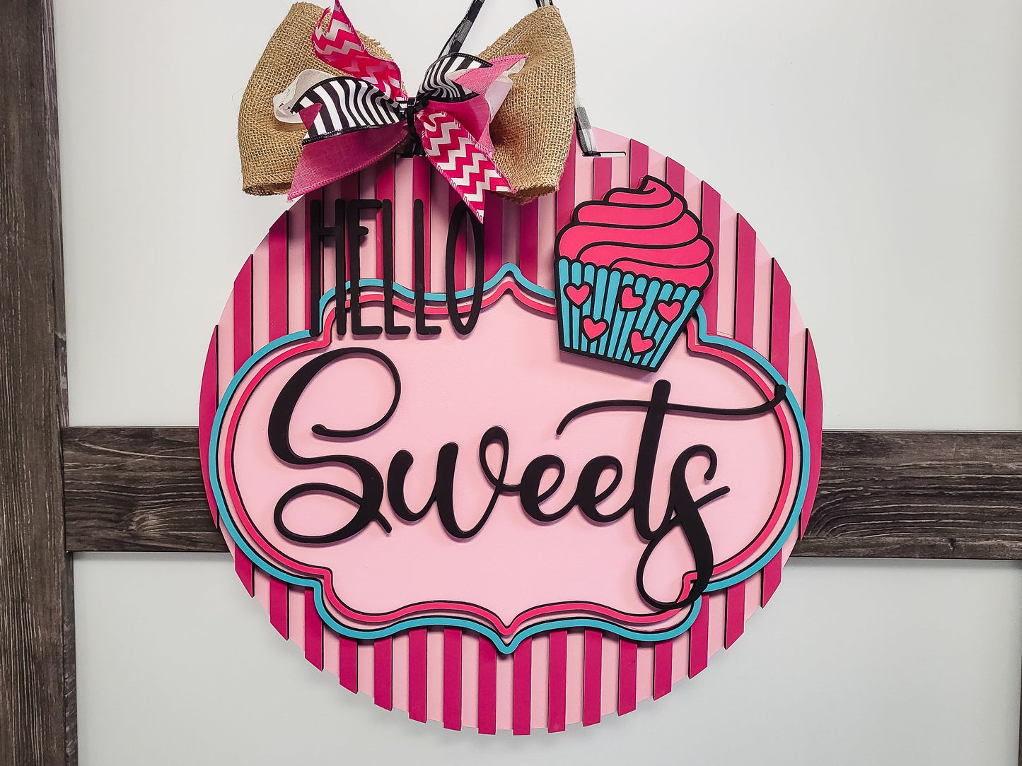 Hello Sweets Sign Door Hanger Unfinished Kit
