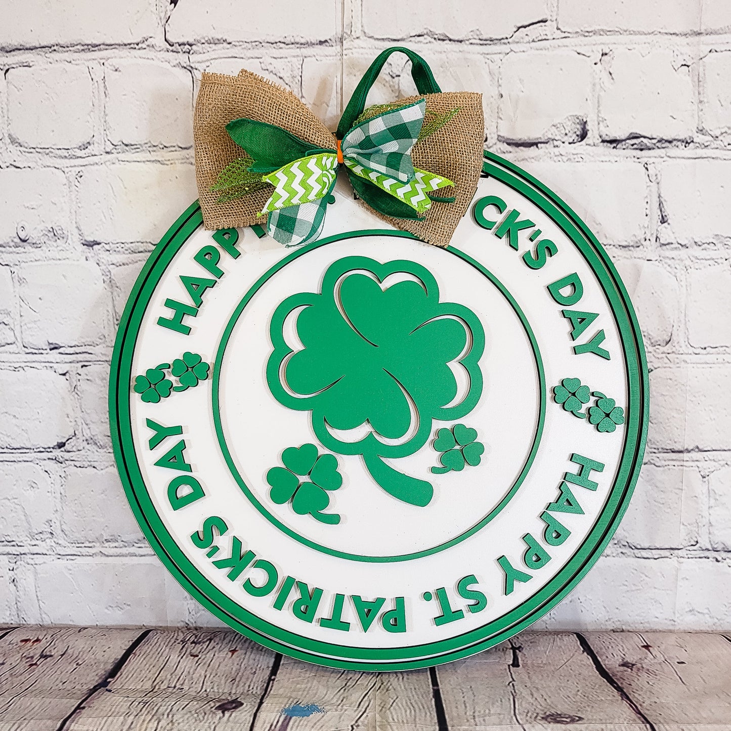 Happy St Patrick's Day Round Rings Door Hanger
