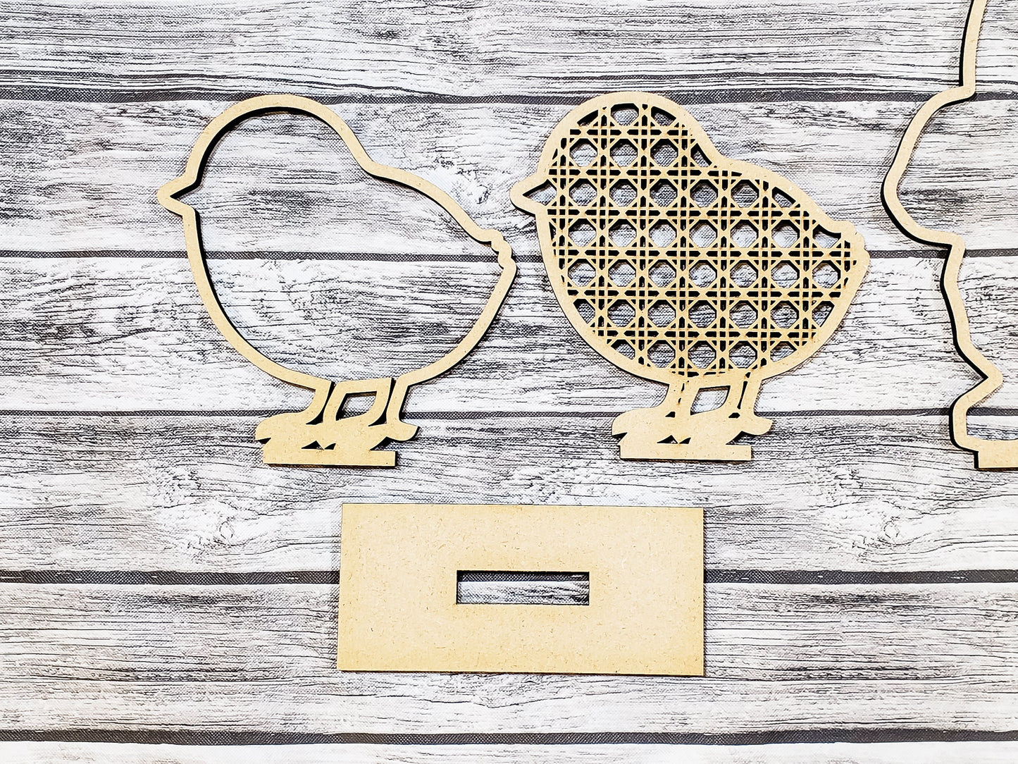 Rattan Easter Standing Chick Bunny Egg