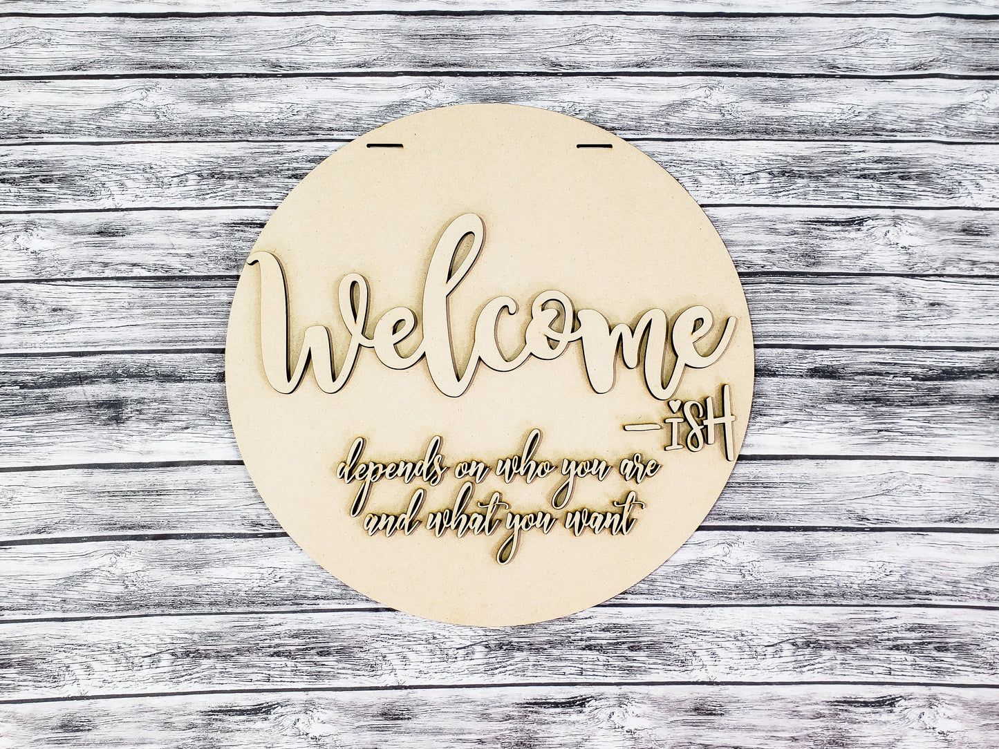 Welcome-ish Door Hanger Unfinished Kit