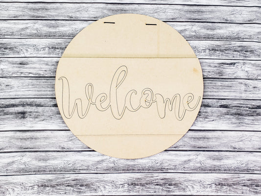 Welcome Big Band Door Hanger Unfinished Kit