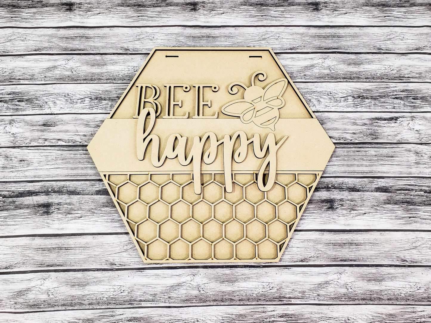 BEE Happy Door Hanger Unfinished Kit