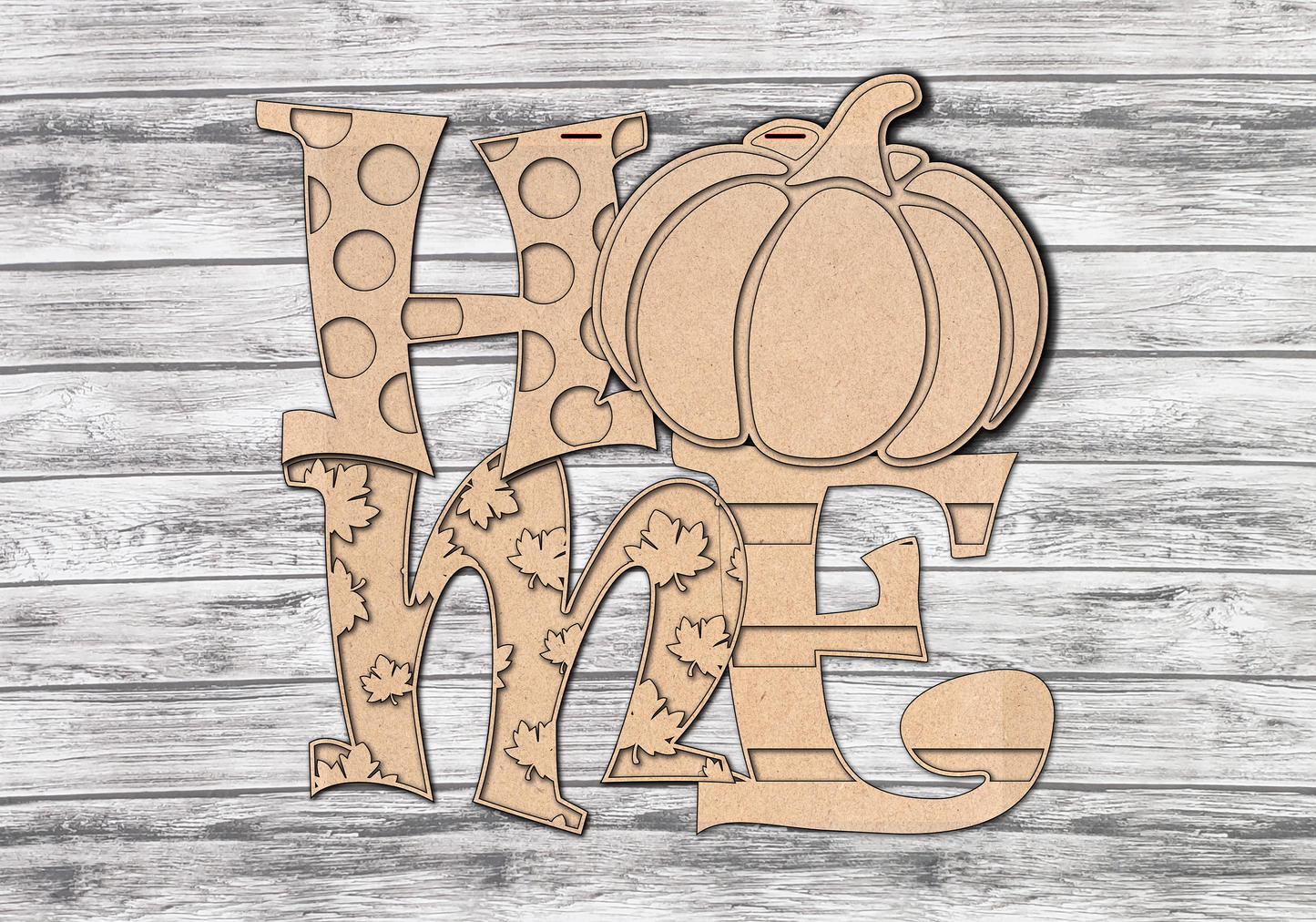 Home Pumpkin Door Hanger DIY Unfinished Kit