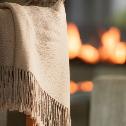 Handloomed Undyed 100% Baby Alpaca - RIch Brown Throw Blanket From Peru - Wasi Collection