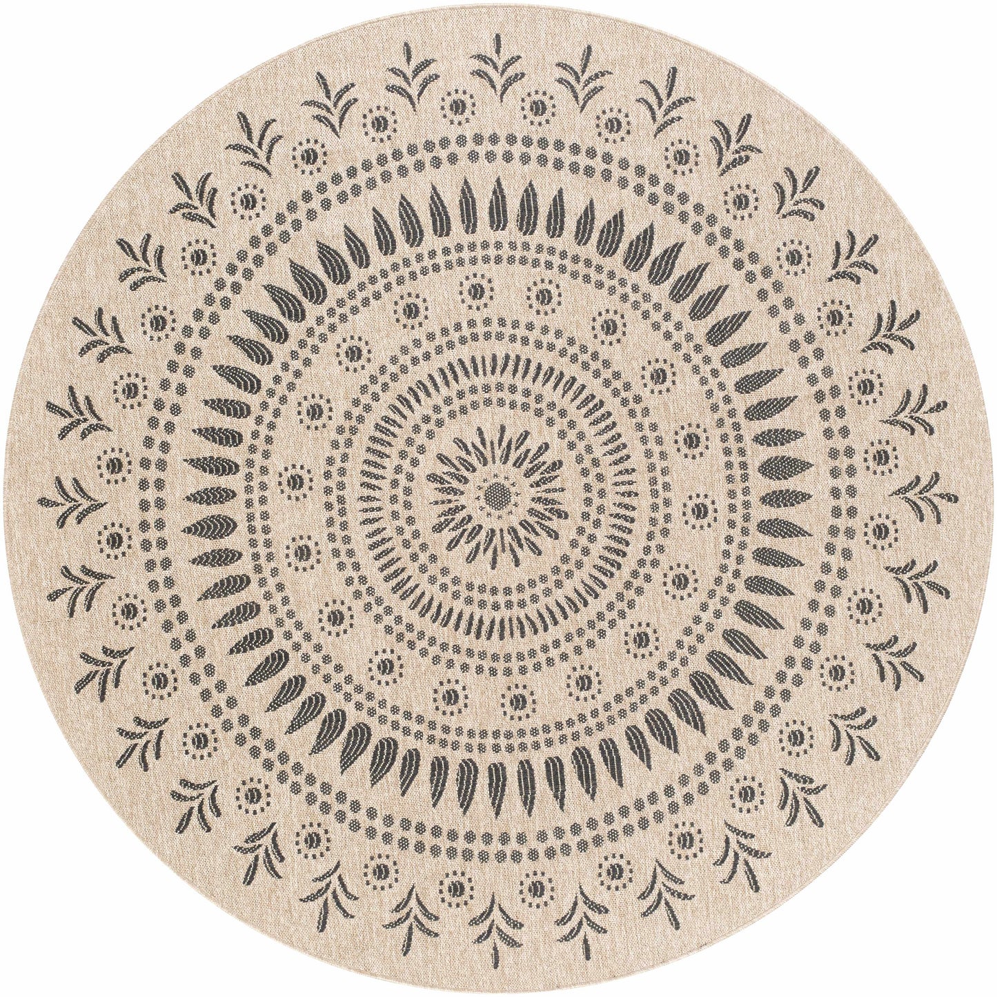 Beata Round Faux Jute Outdoor Rug - Clearance