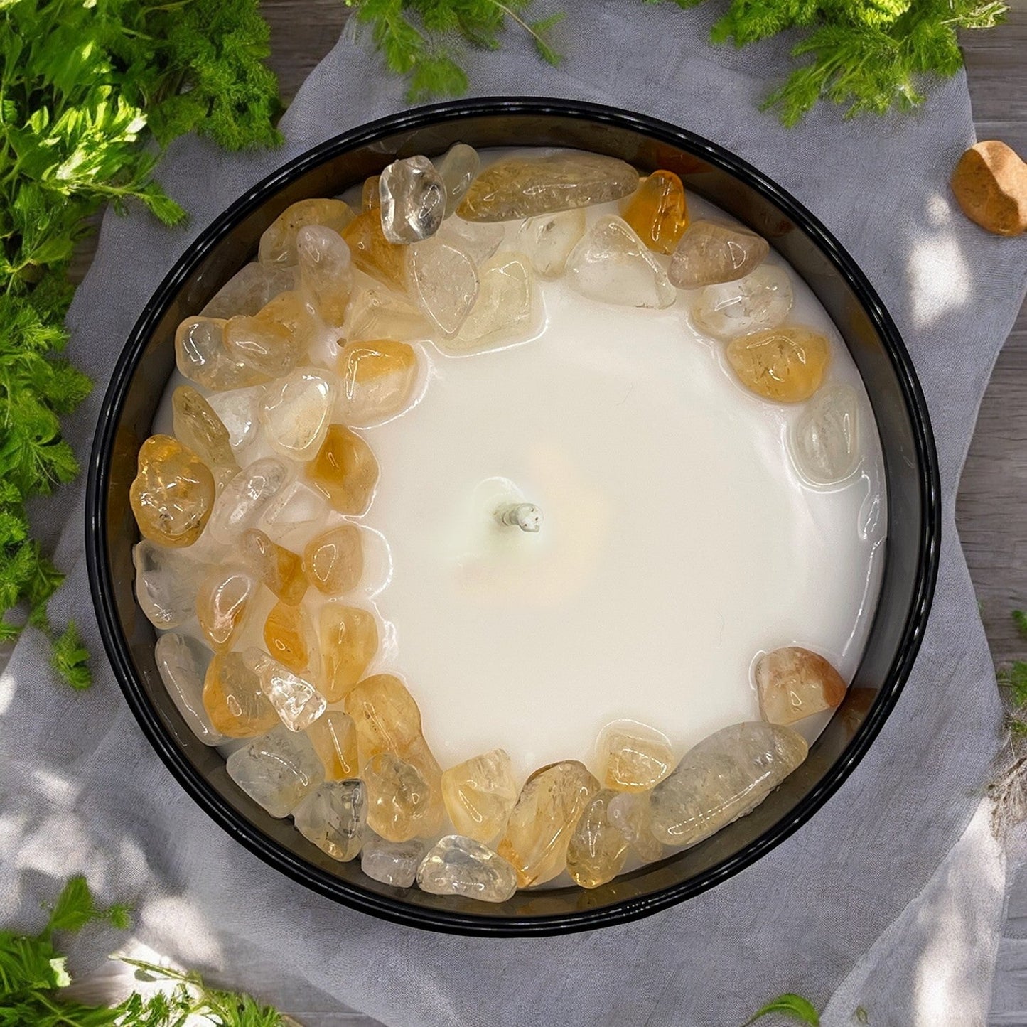 Herbal Tranquility Crystal Candle, 10oz