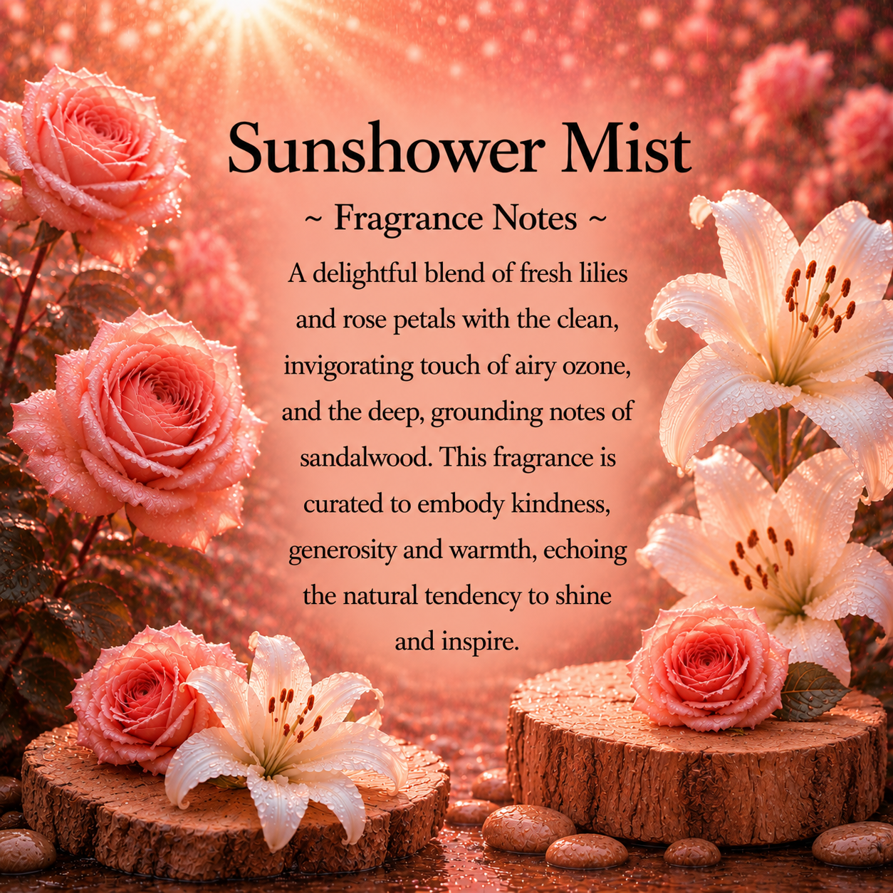 Sunshower Mist Crystal-Enhanced Oil Diffuser, Car Air Freshener, 8ml