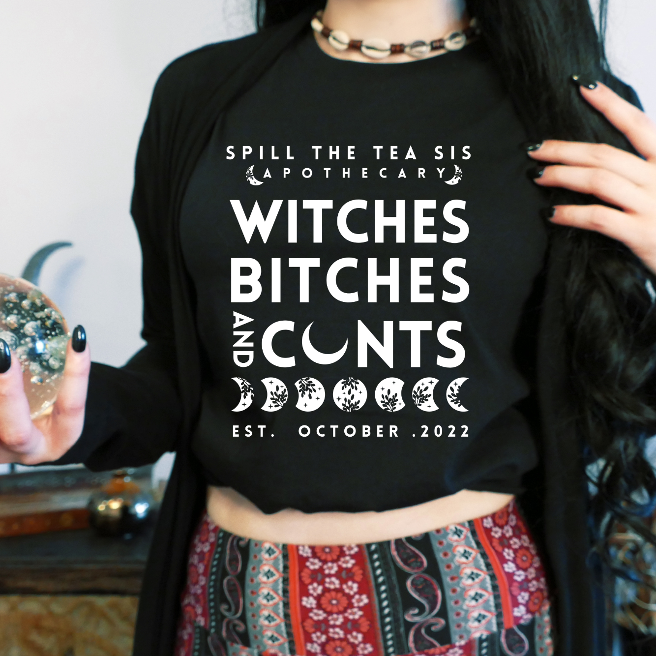 Witches, Btches & Cnts Tee | Bold Witchy Statement Graphic T-Shirt