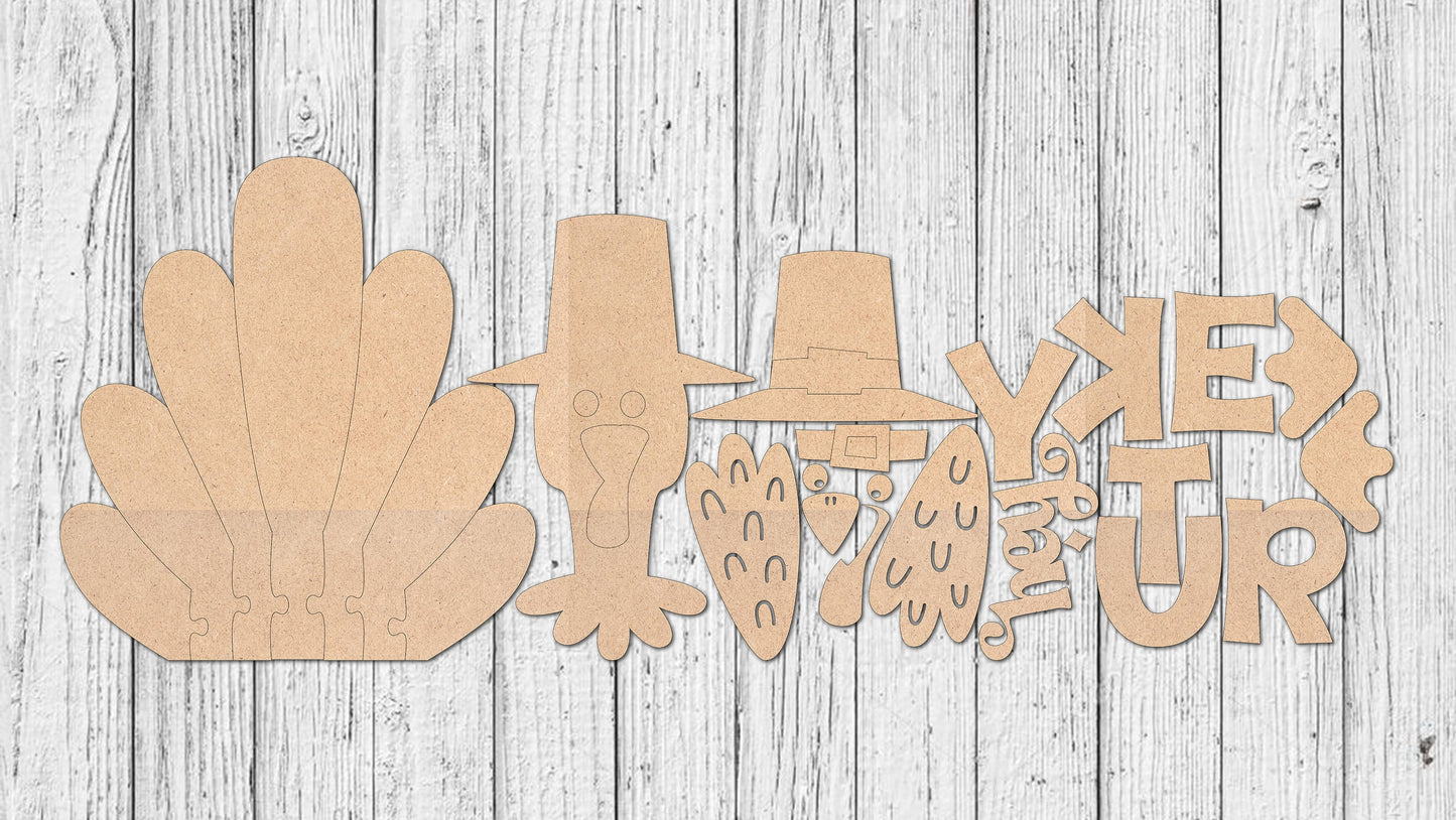 Hey Turkey Vertical Porch Leaner DIY Unfinished Kit