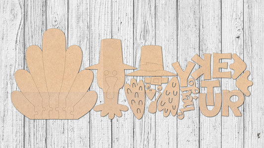 Hey Turkey Vertical Porch Leaner DIY Unfinished Kit