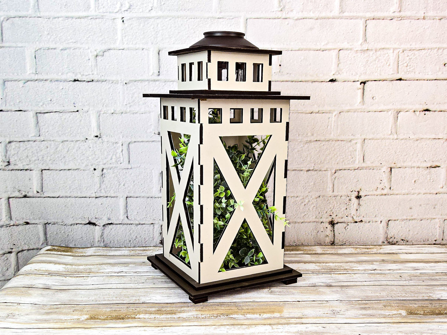 Farmhouse Solar Lantern - DIY Unfinished Kit - Lvl 2