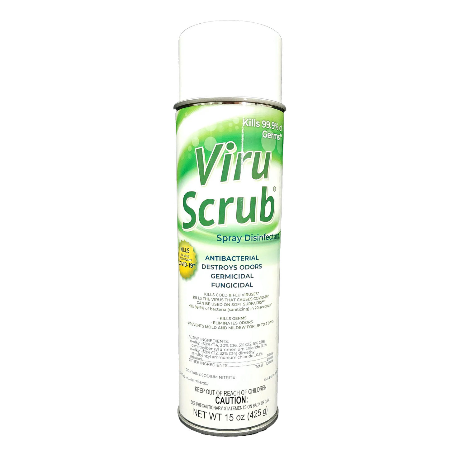 ViruScrub Hospital Grade MRSA Disinfectant, Ready-To-Use Aerosol , 15 oz