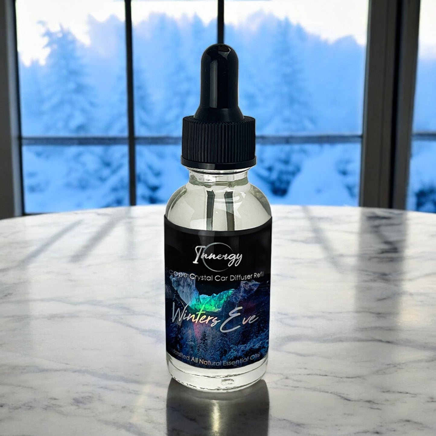 Limited Edition: Winters Eve Crystal-Enhanced Oil Diffuser, Car Air Freshener, 8ml