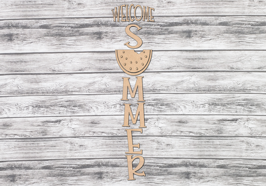 Welcome Summer Watermelon Vertical Porch Leaner DIY Unfinished Kit