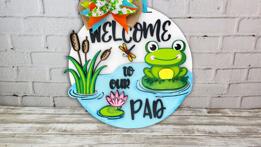 WELCOME to our Pad Frog Door Hanger