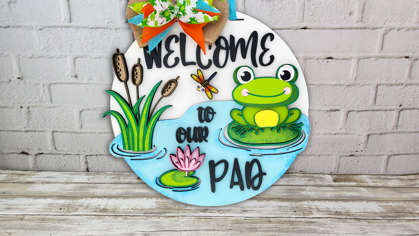 WELCOME to our Pad Frog Door Hanger - DIY Unfinished Kit - Lvl 2