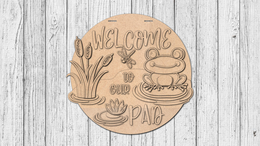 WELCOME to our Pad Frog Door Hanger - DIY Unfinished Kit - Lvl 2