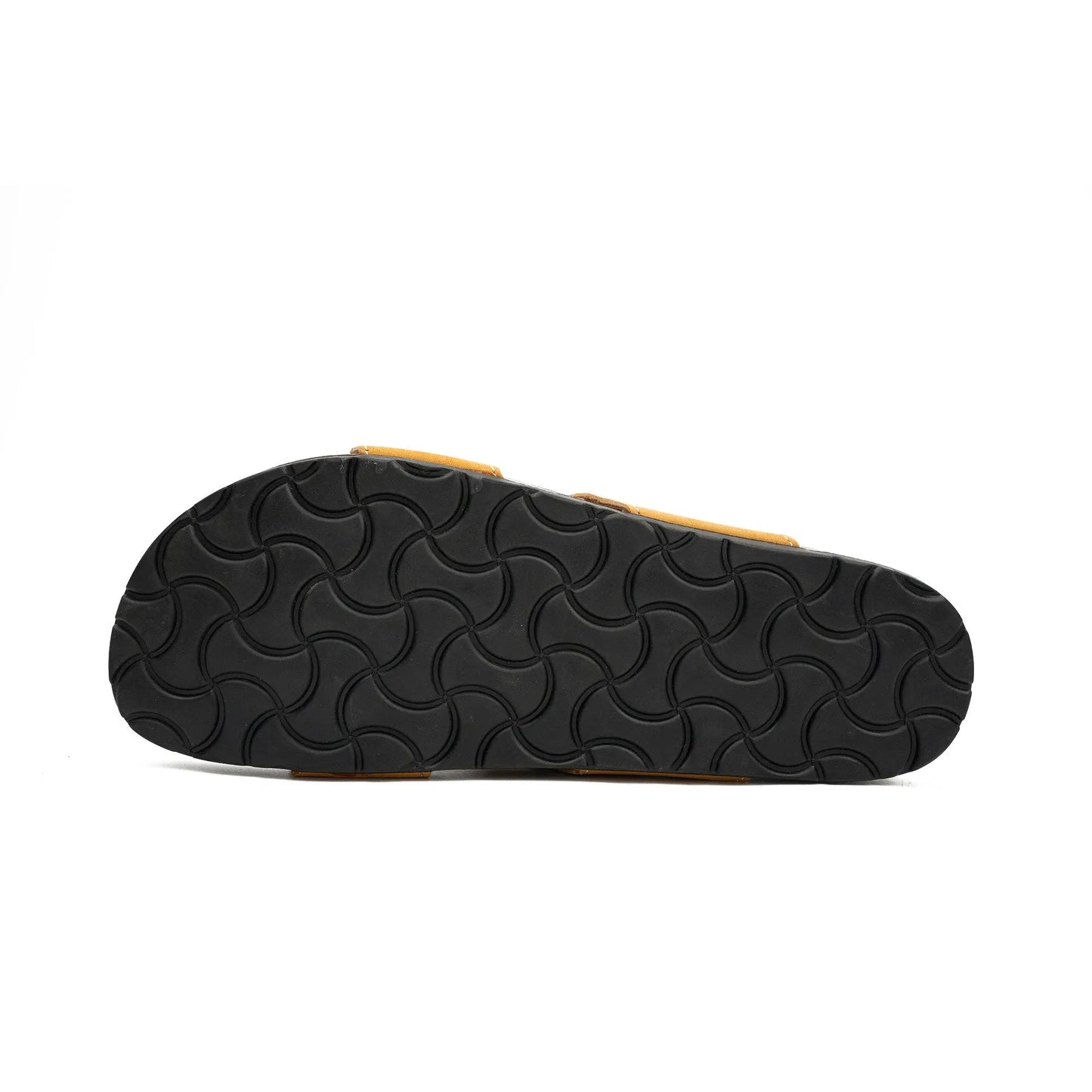 Yellow Double - Strap Slide Sandals
