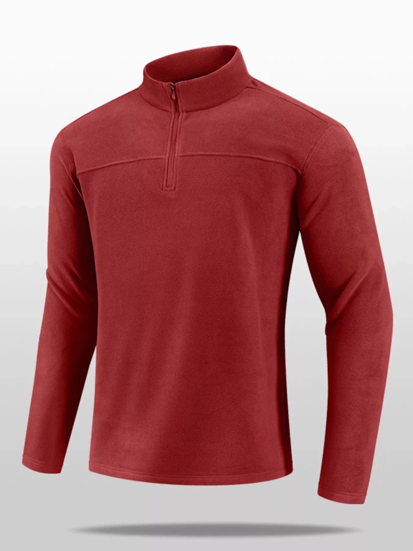 Men's Plus Size Quarter Zip Long Sleeve Sweatshirt