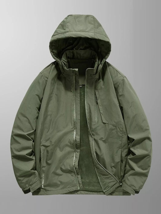 Men's Plus Size Casual Hooded Windproof Outdoor Jacket