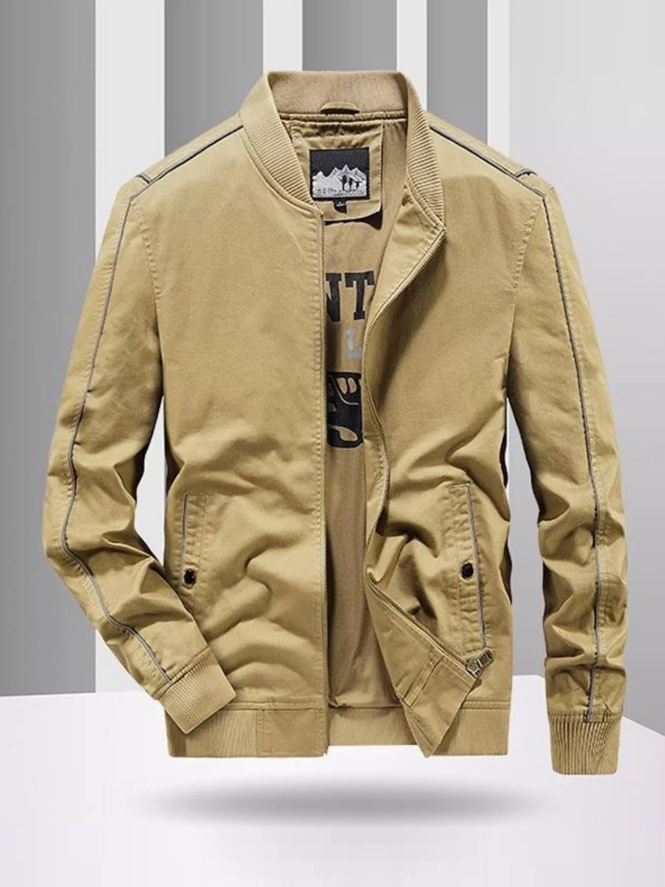 Men's Plus Size Casual Lightweight Bomber Jacket