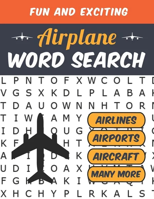 Airplane Word Search: Airline Pilot Gifts Aviation Themed Puzzles for Adults - Paperback