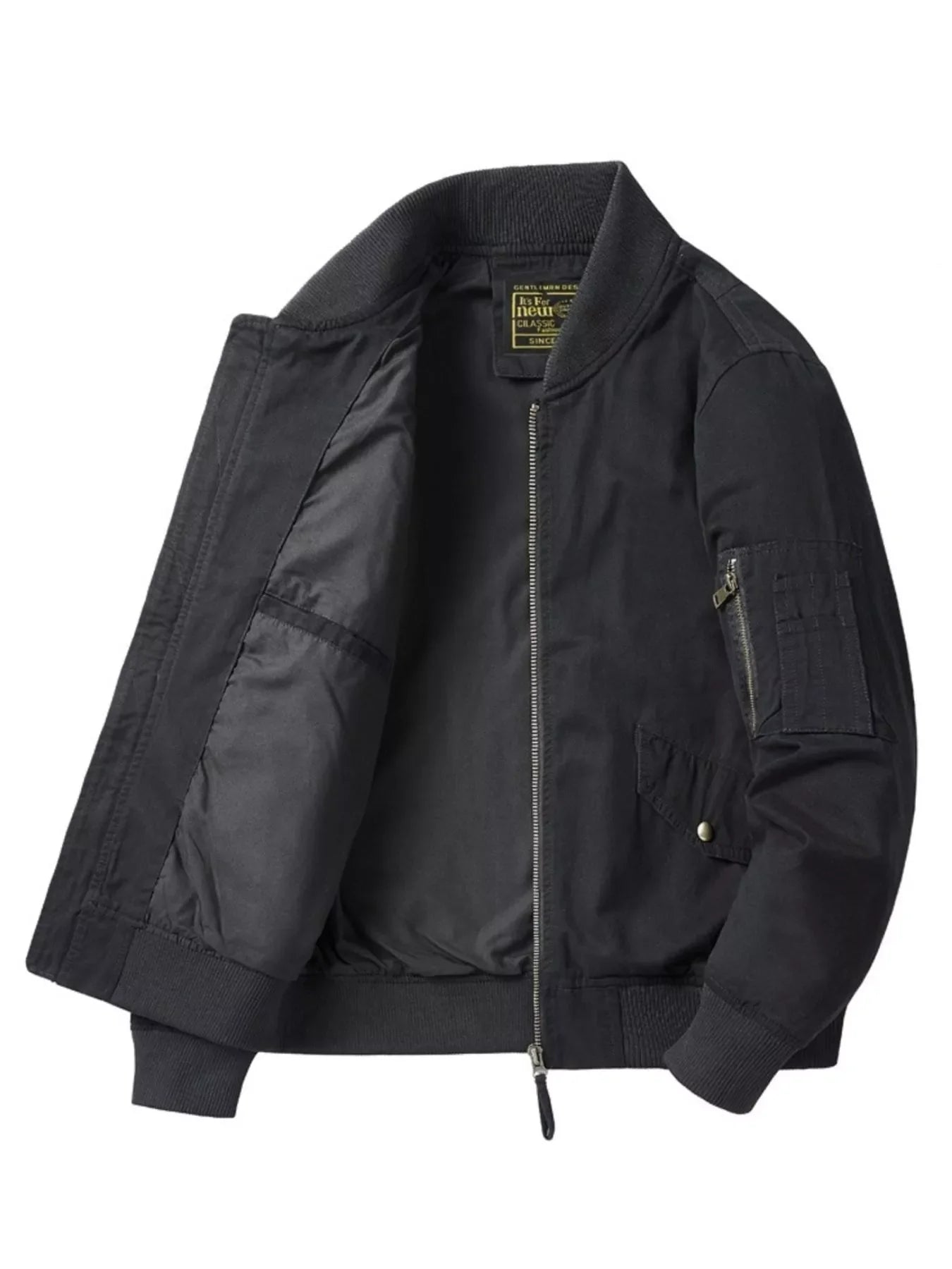 Men's Plus Size Zip Up Bomber Jacket