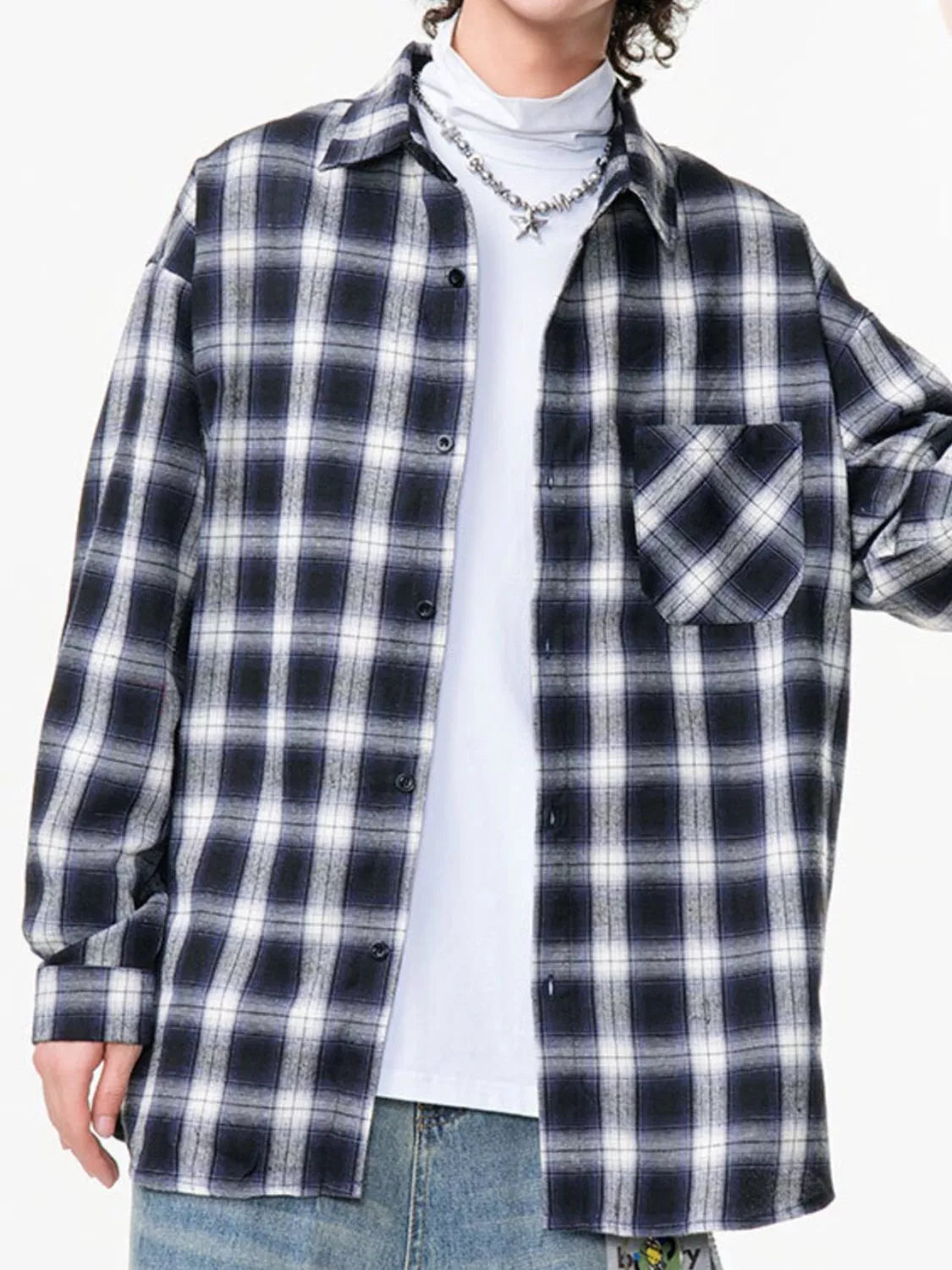 Men's Casual Plaid Button Up Shirt