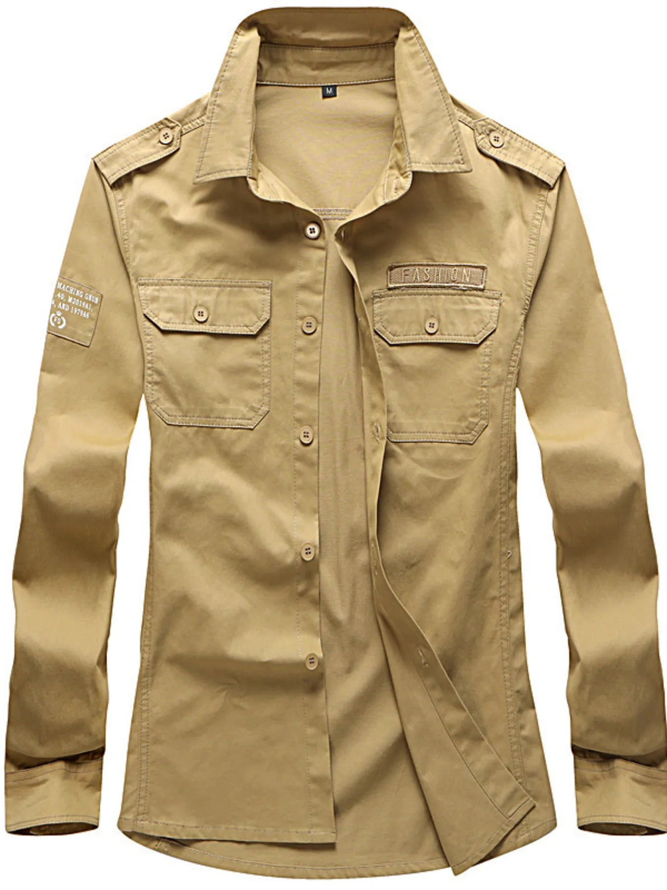 Men's Plus Size Casual Button Up Long Sleeve Shirt