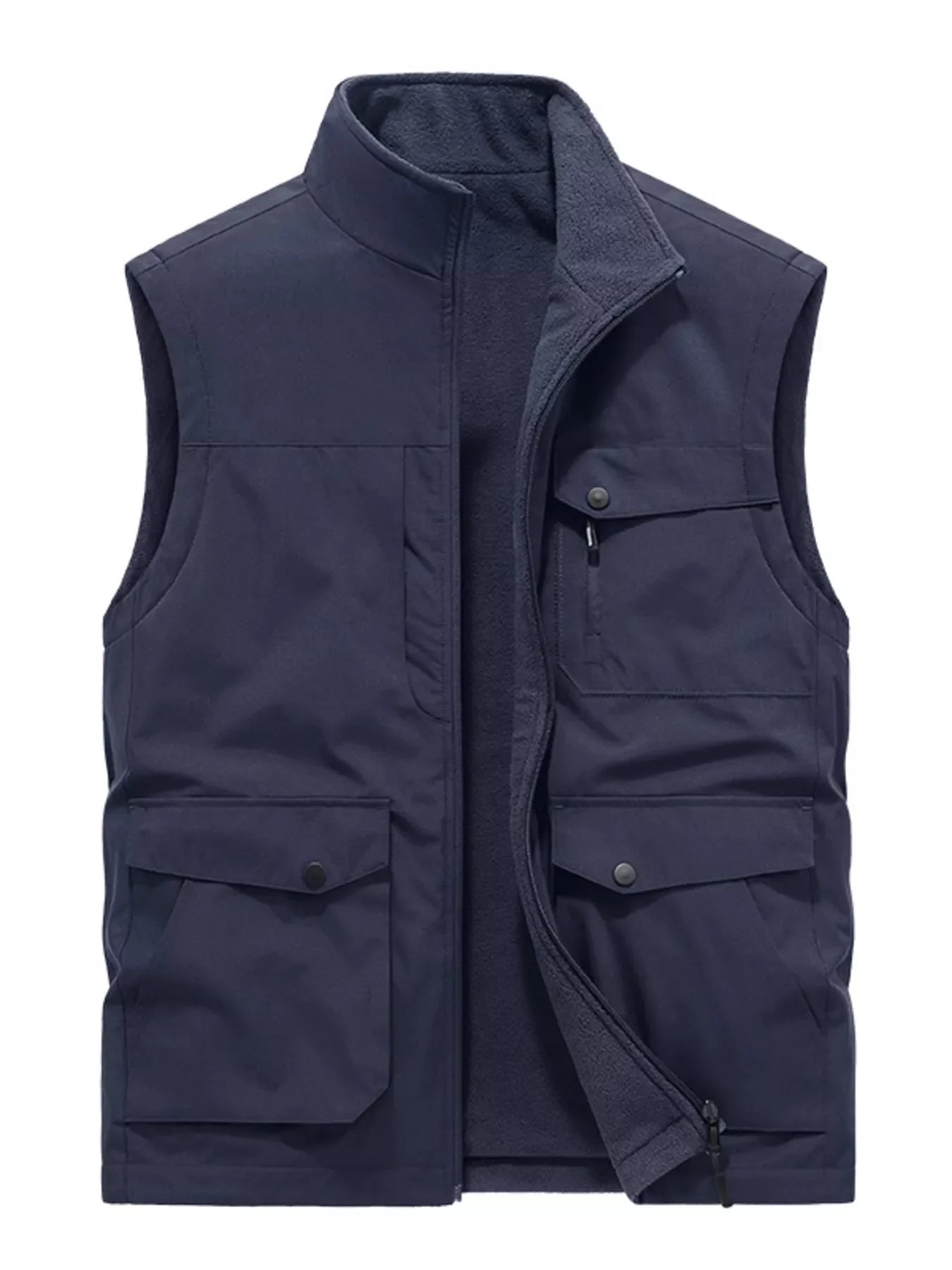 Men's Plus Size Zip Up Vest Coat