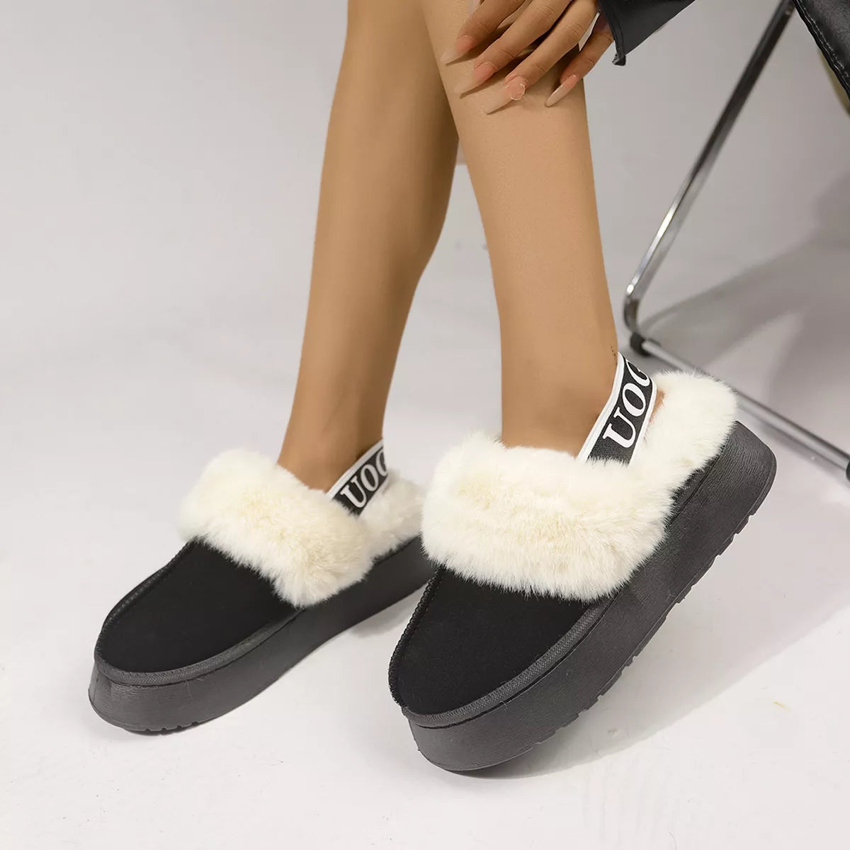 Round Toe Platform Ankle Boots