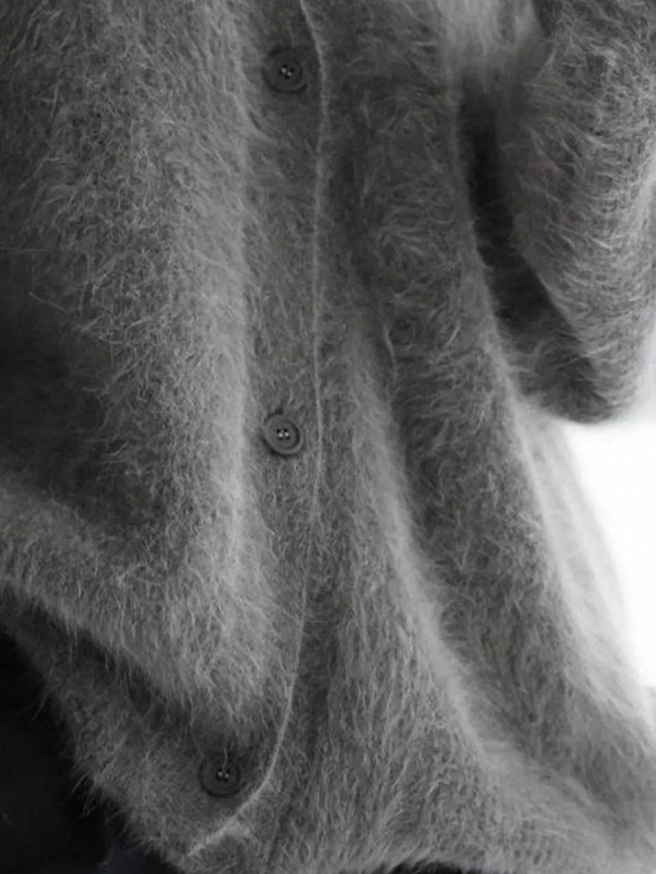 V-Neck Button-Down Cardigan