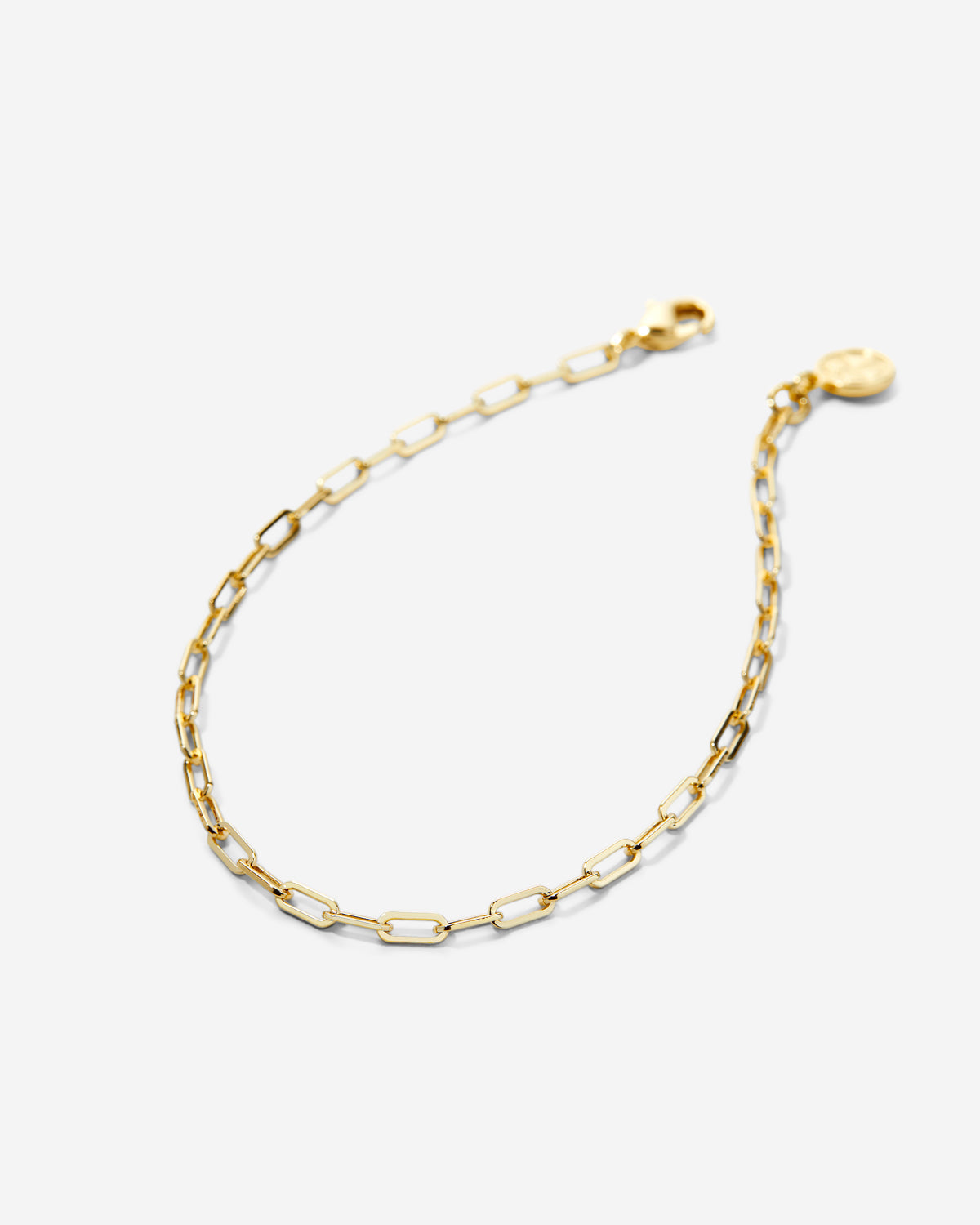 Connected Delicate Paperclip Chain Anklet