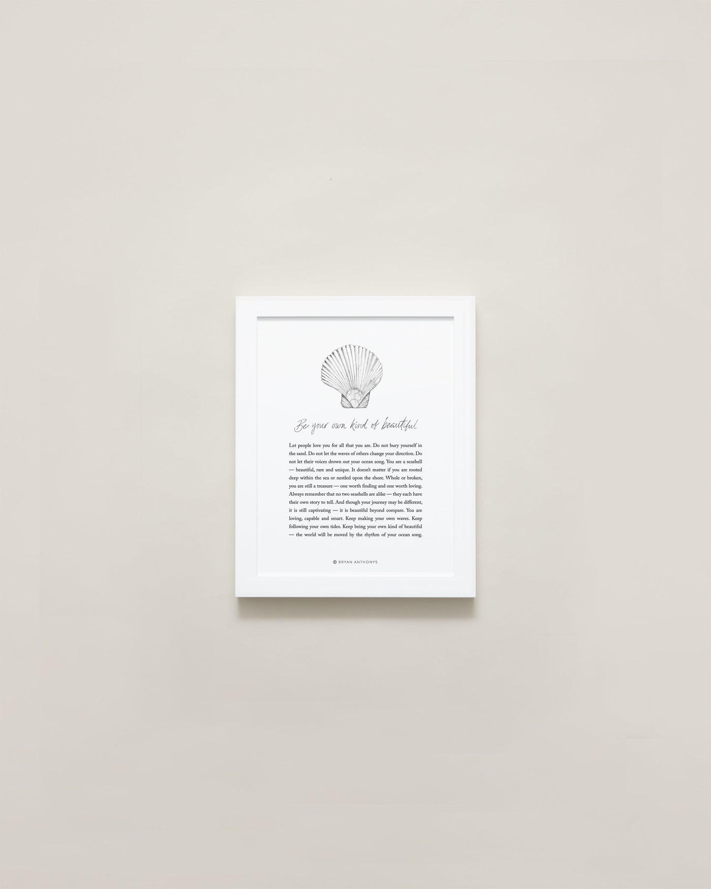 Be Your Own Kind Of Beautiful Illustration with Meaning 5x7 Framed Print