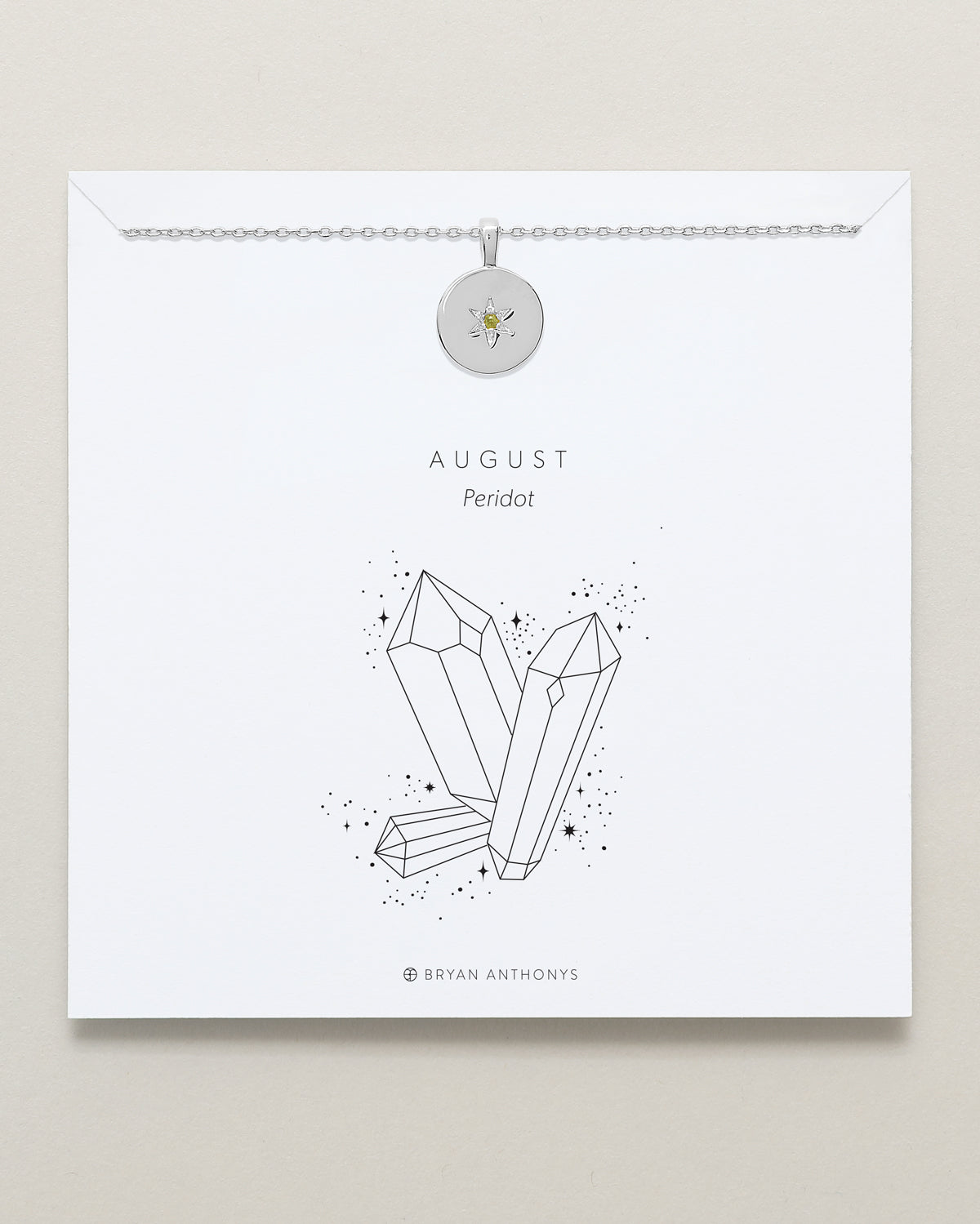 Birthstone Pendant Necklace — Peridot