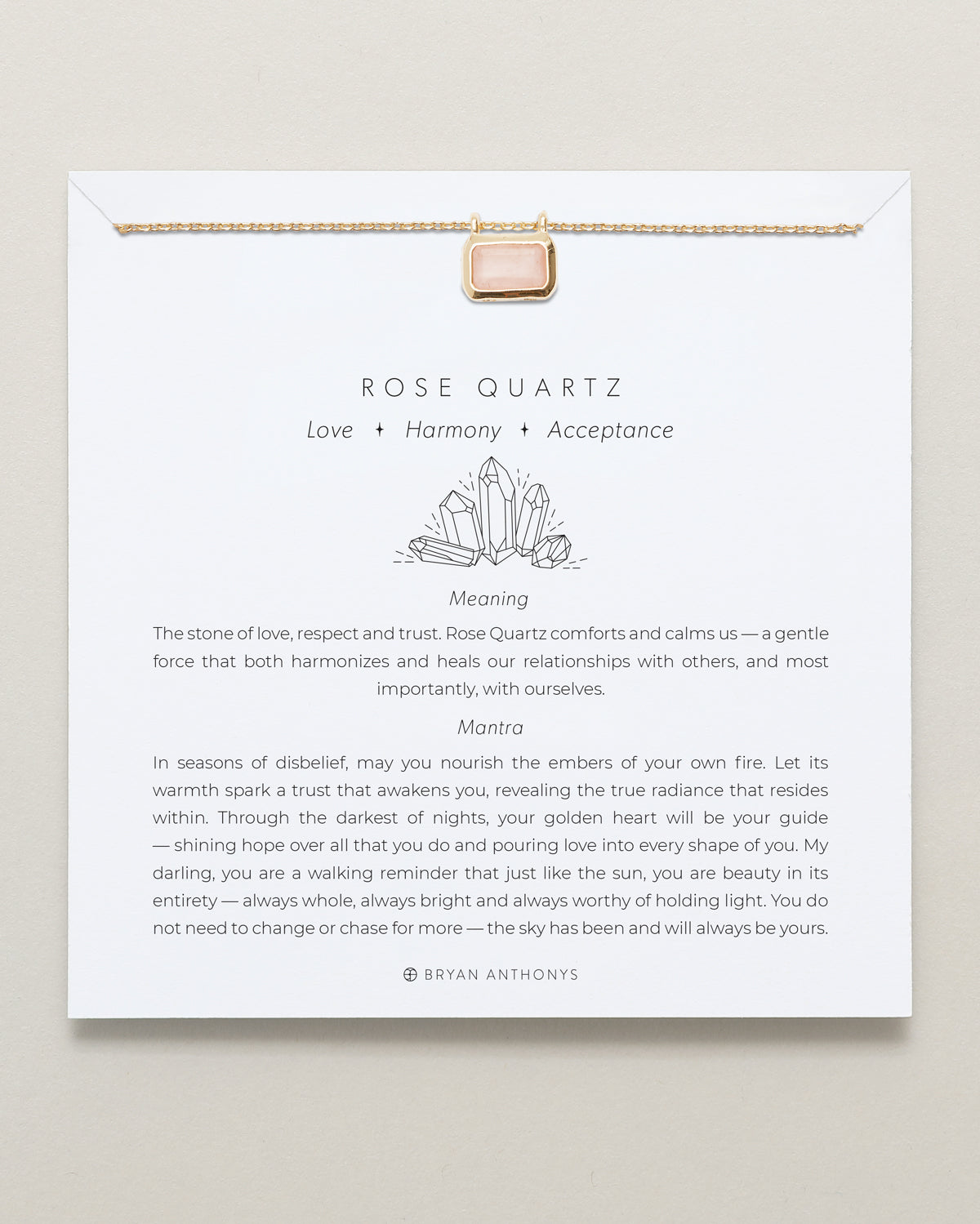 Healing Stone Necklace Rose Quartz