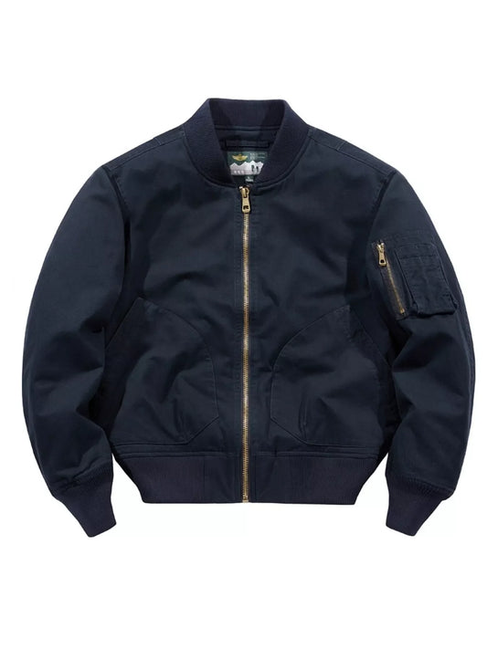 Men's Plus Size Zip Up Classic Bomber Jacket