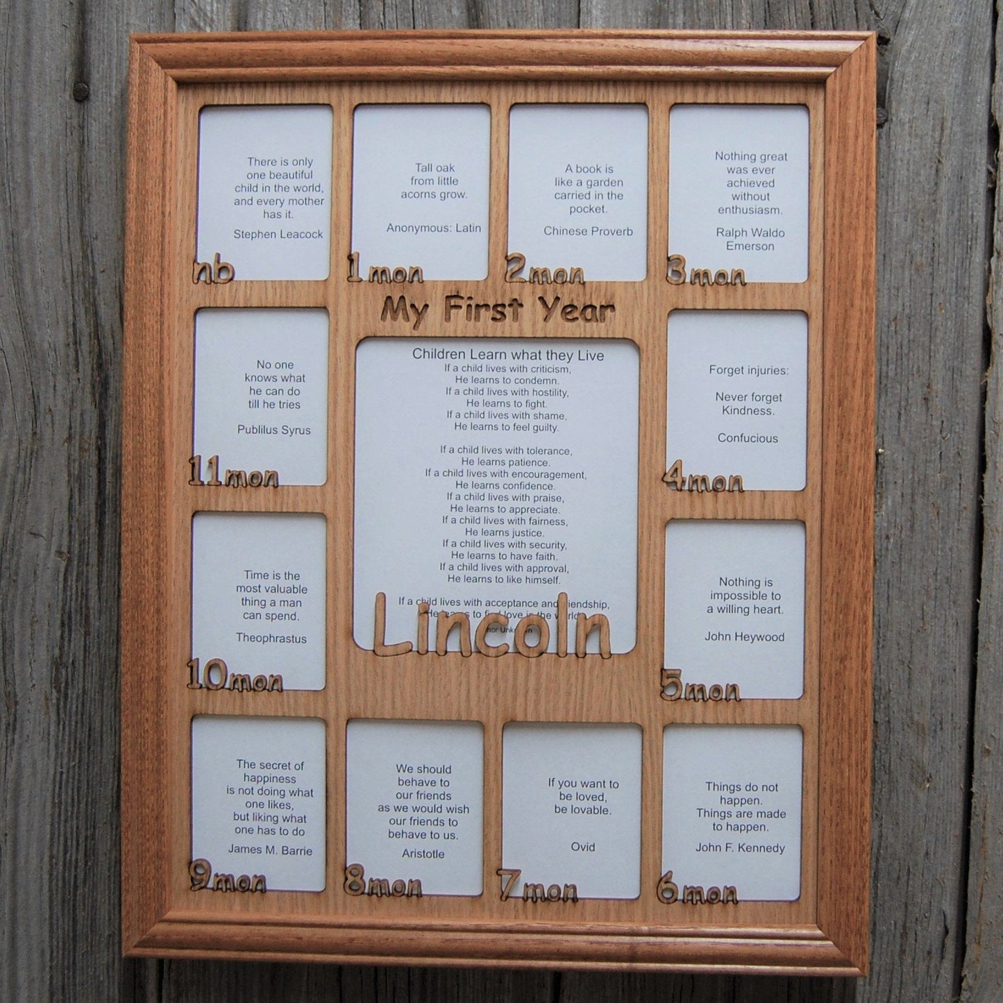 Baby First Year Picture Frame