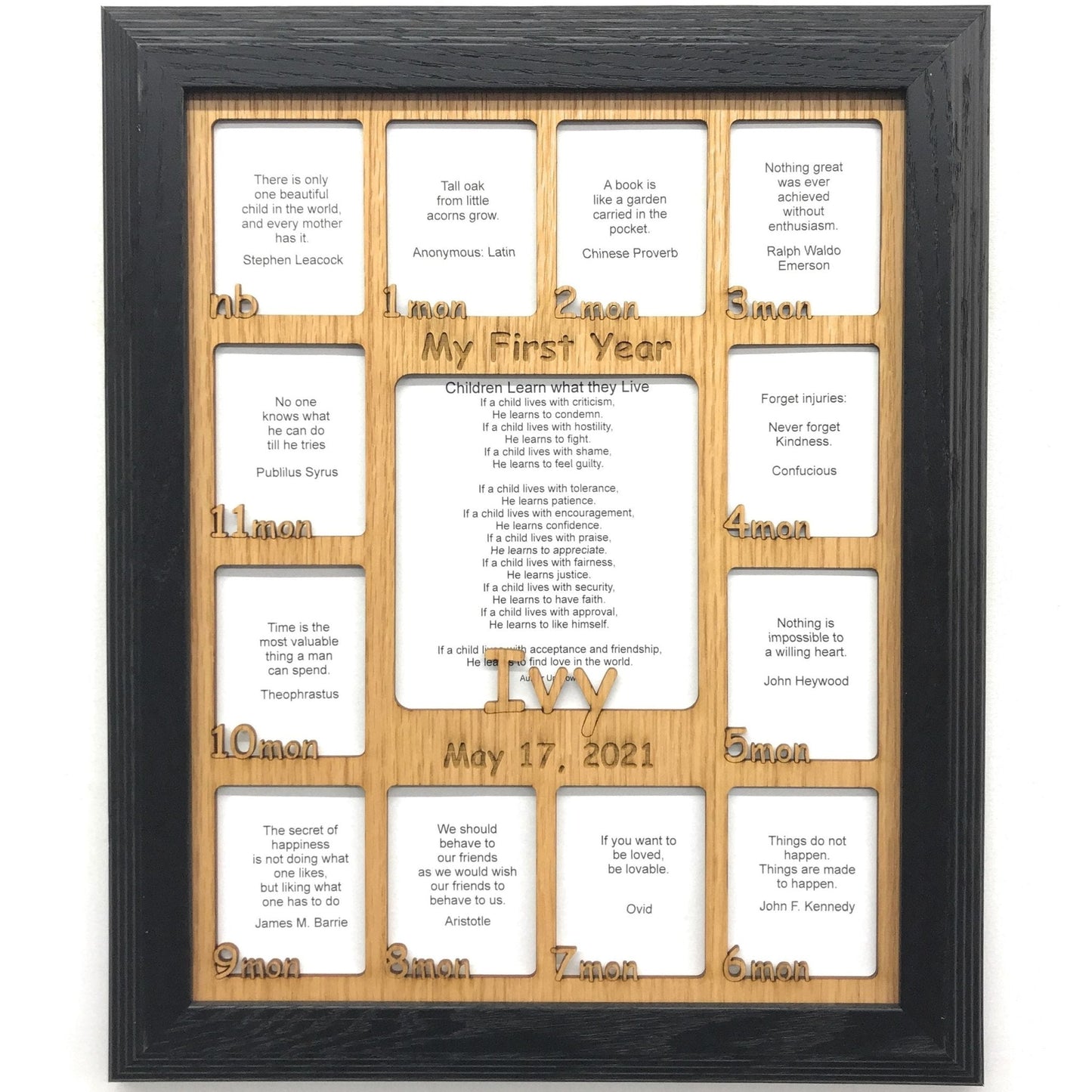 Baby First Year Picture Frame