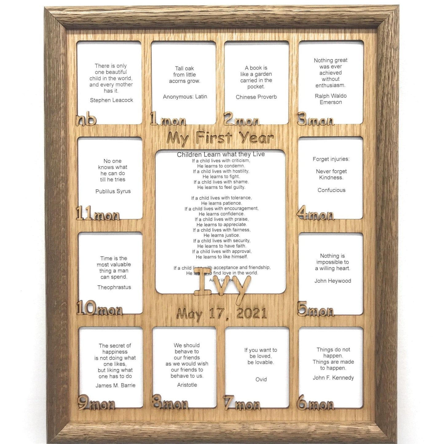 Baby First Year Picture Frame