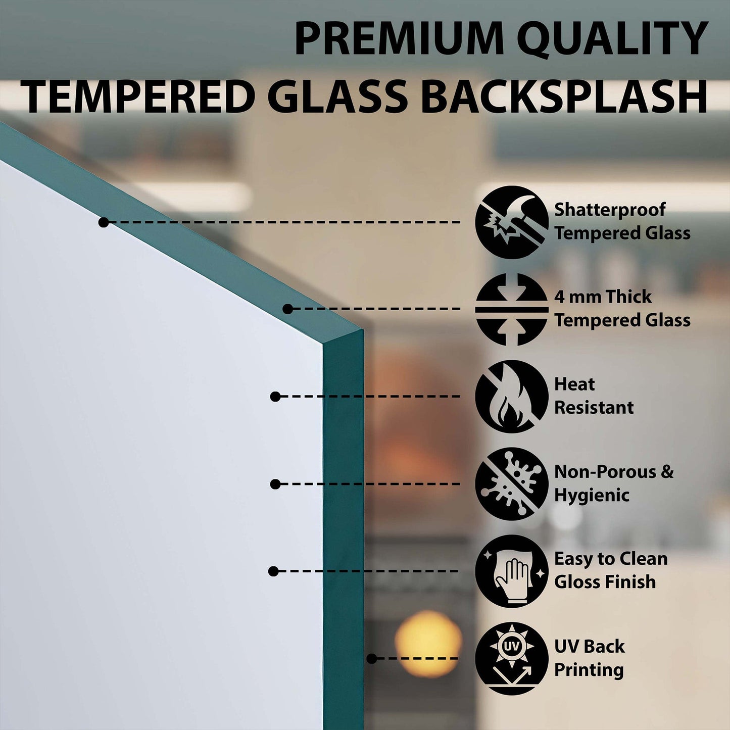 Copper Rider Tempered Glass Backsplash – Western Cowboy Kitchen Stove Backsplash