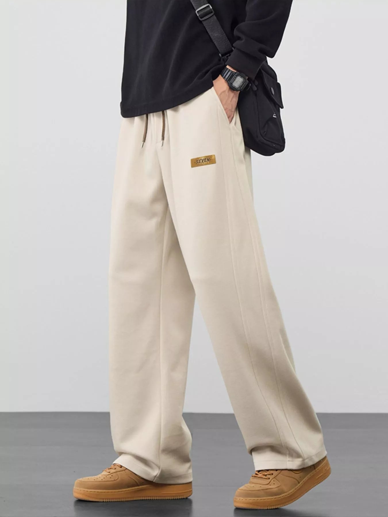 Men's Plus Size Casual Loose Fit Drawstring Pants