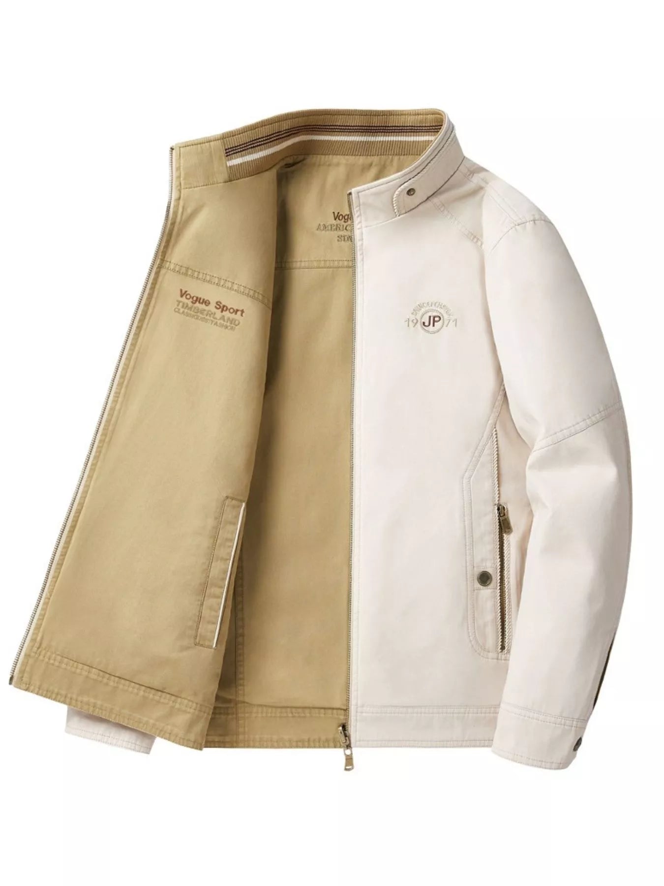Men's Plus Size Casual Stand Collar Lightweight Jacket