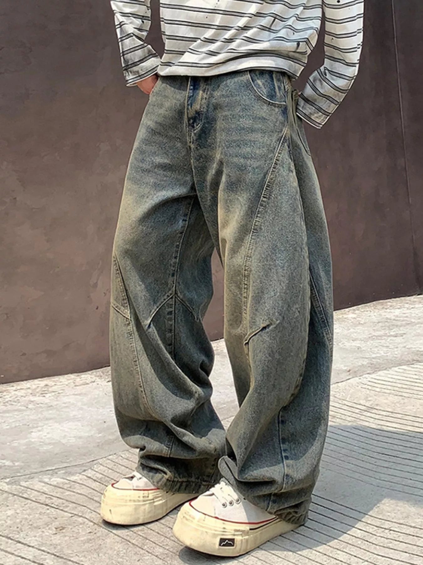 Men's Full Size Wide Leg Jeans Plus Size