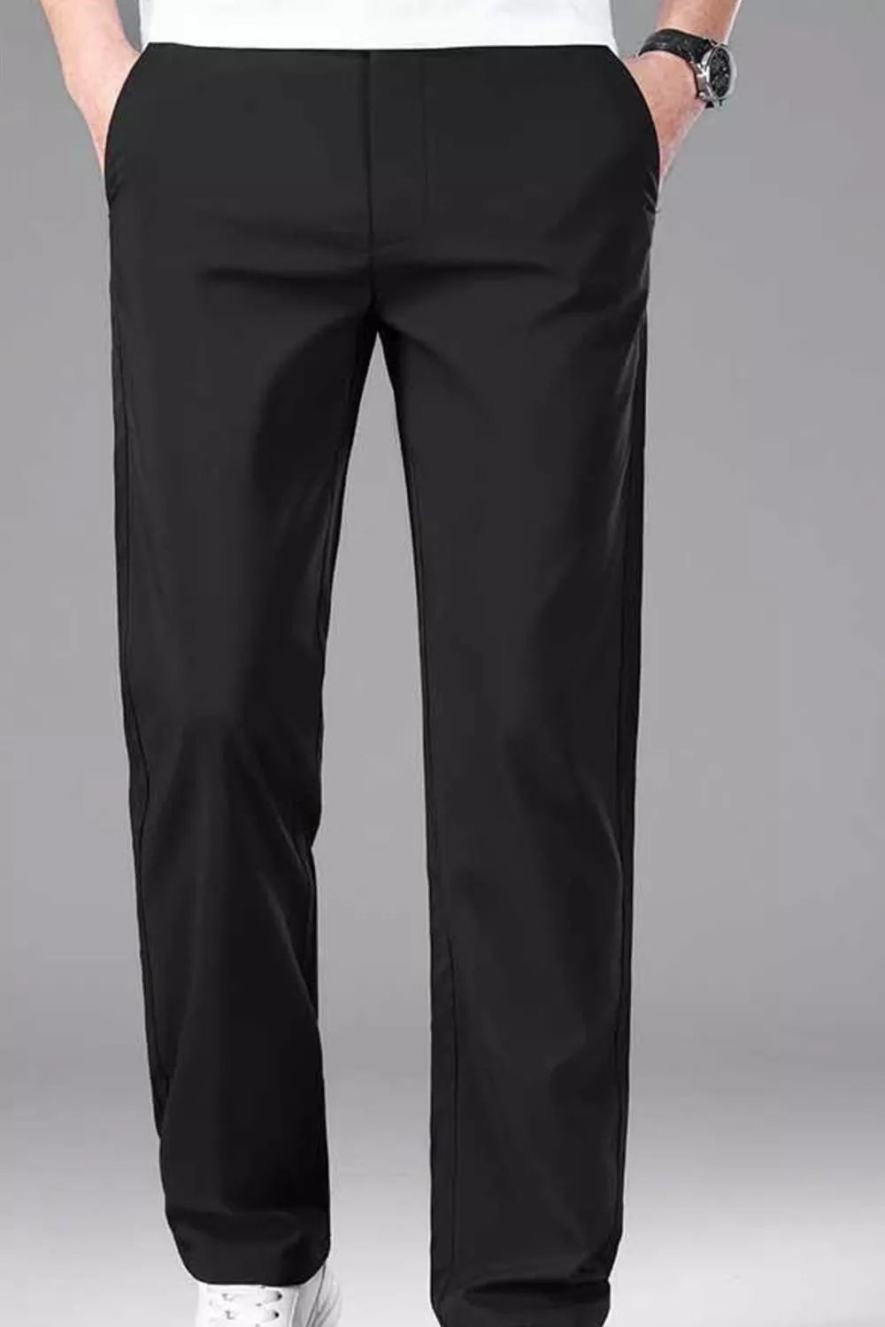 Men's Plus Size Casual Stretch Straight-Leg Pants
