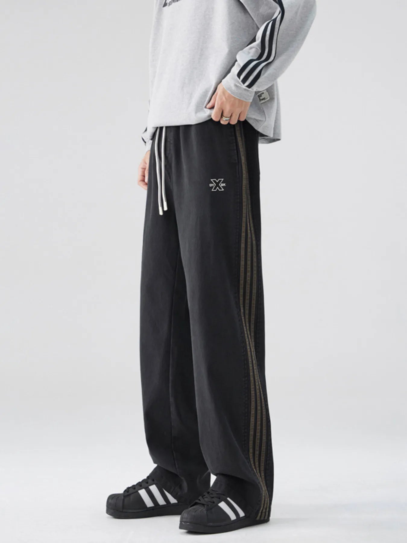 Men's Full Size Casual Loose Fit Drawstring Pants Plus Size
