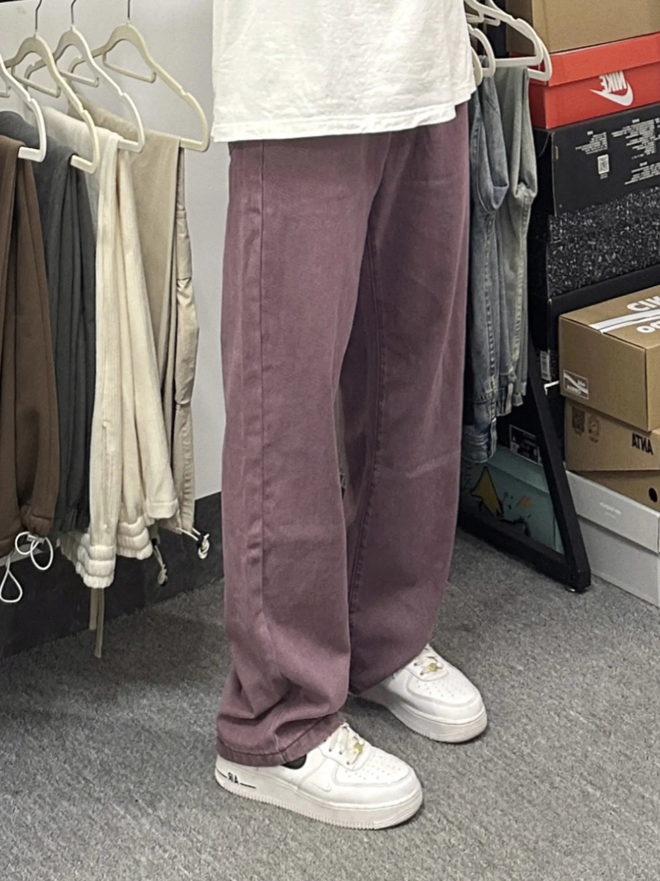Men's Full Size Wash Loose Fit Jeans Plus Size