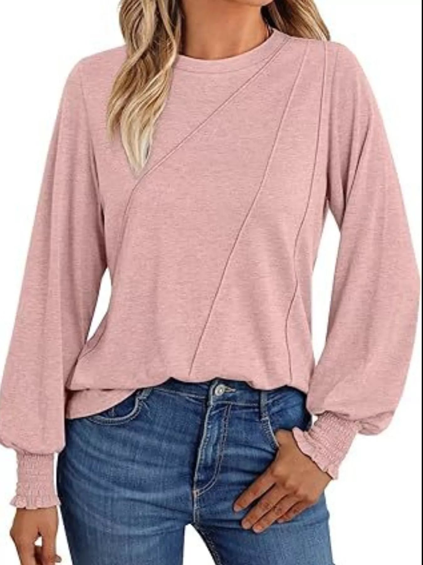 Round Neck Long Sleeve Top