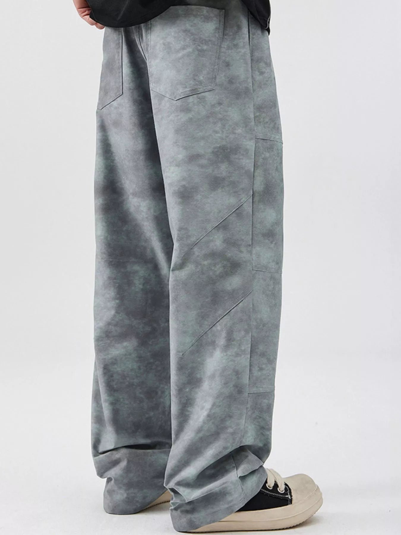 Men's Full Size Vintage Wash Wide Leg Pants Plus Size