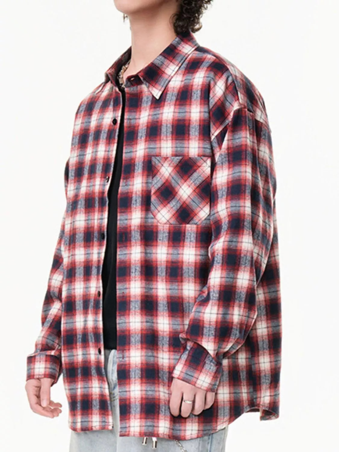 Men's Casual Plaid Button Up Shirt